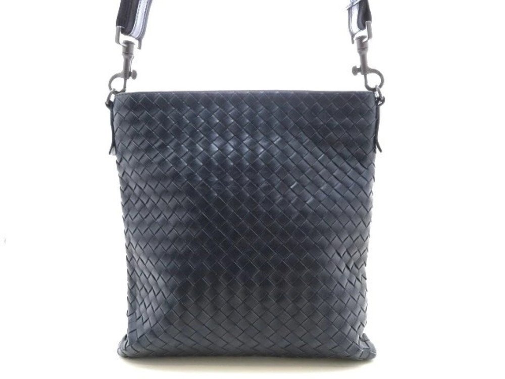 BOTTEGA VENETA Shoulder Bag Intrecciato Navy Blue